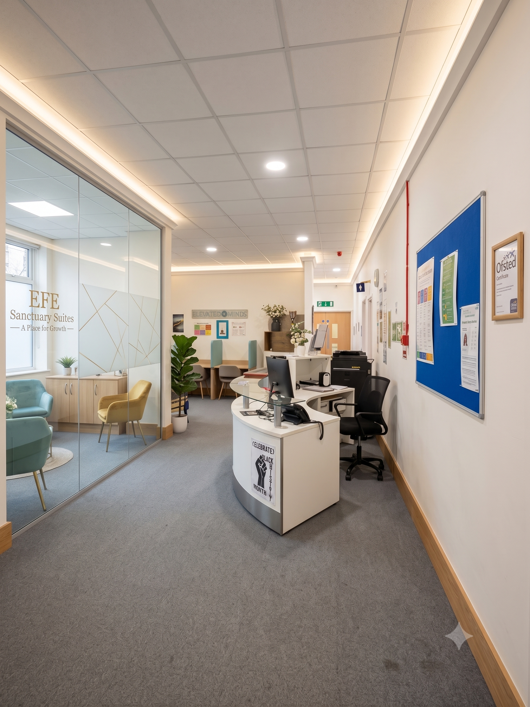 Pre-Registration Documentation Hub and Reception Area